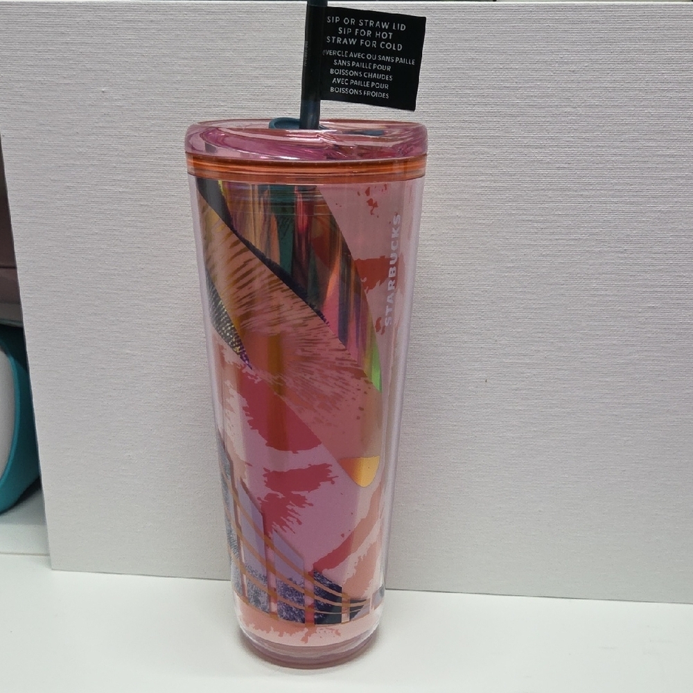 Starbucks Pink Swirl Accent Tumbler